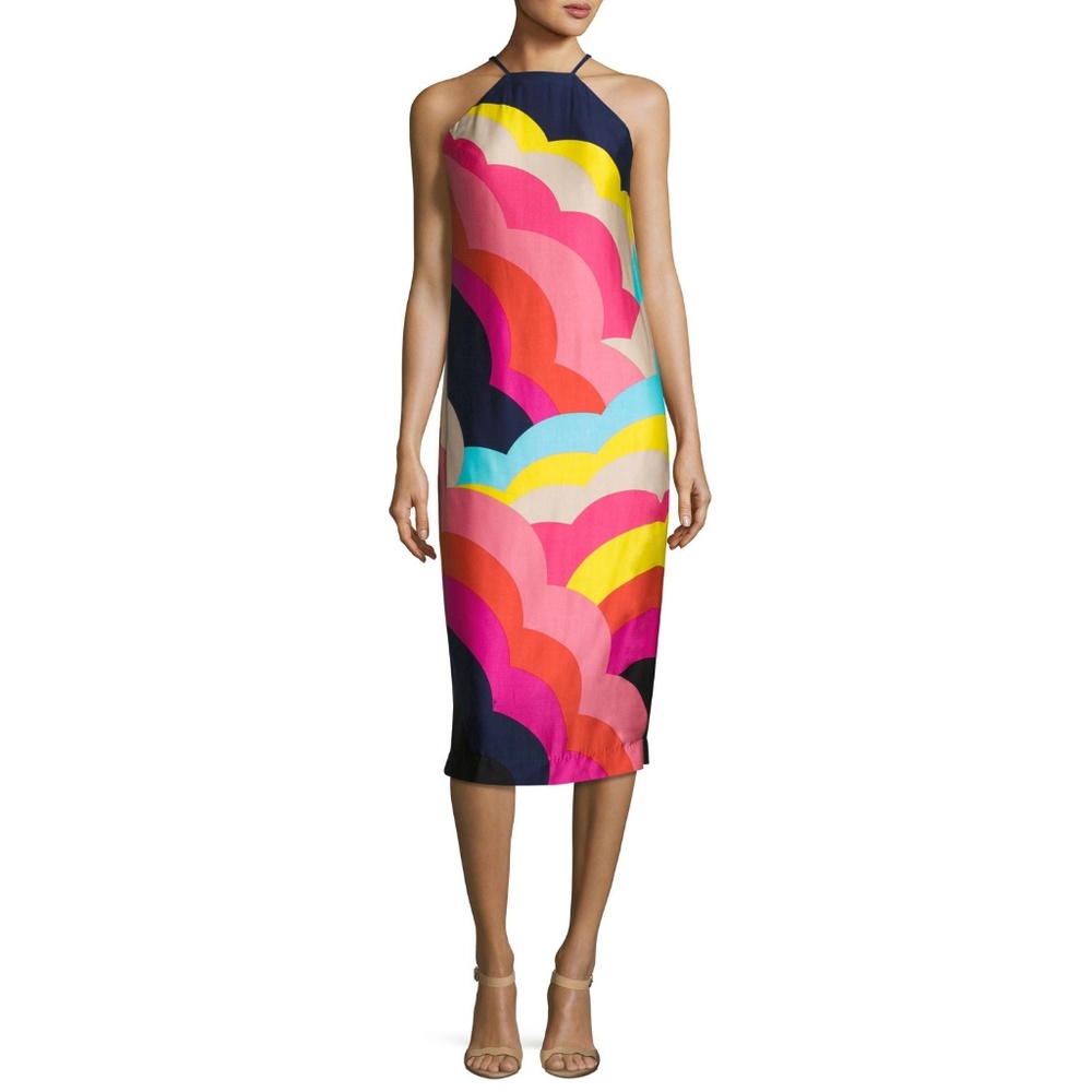 ❌❌SOLD❌❌ NWT Trina Turk Vina Rainbow Halter Dress - Picture 5 of 8